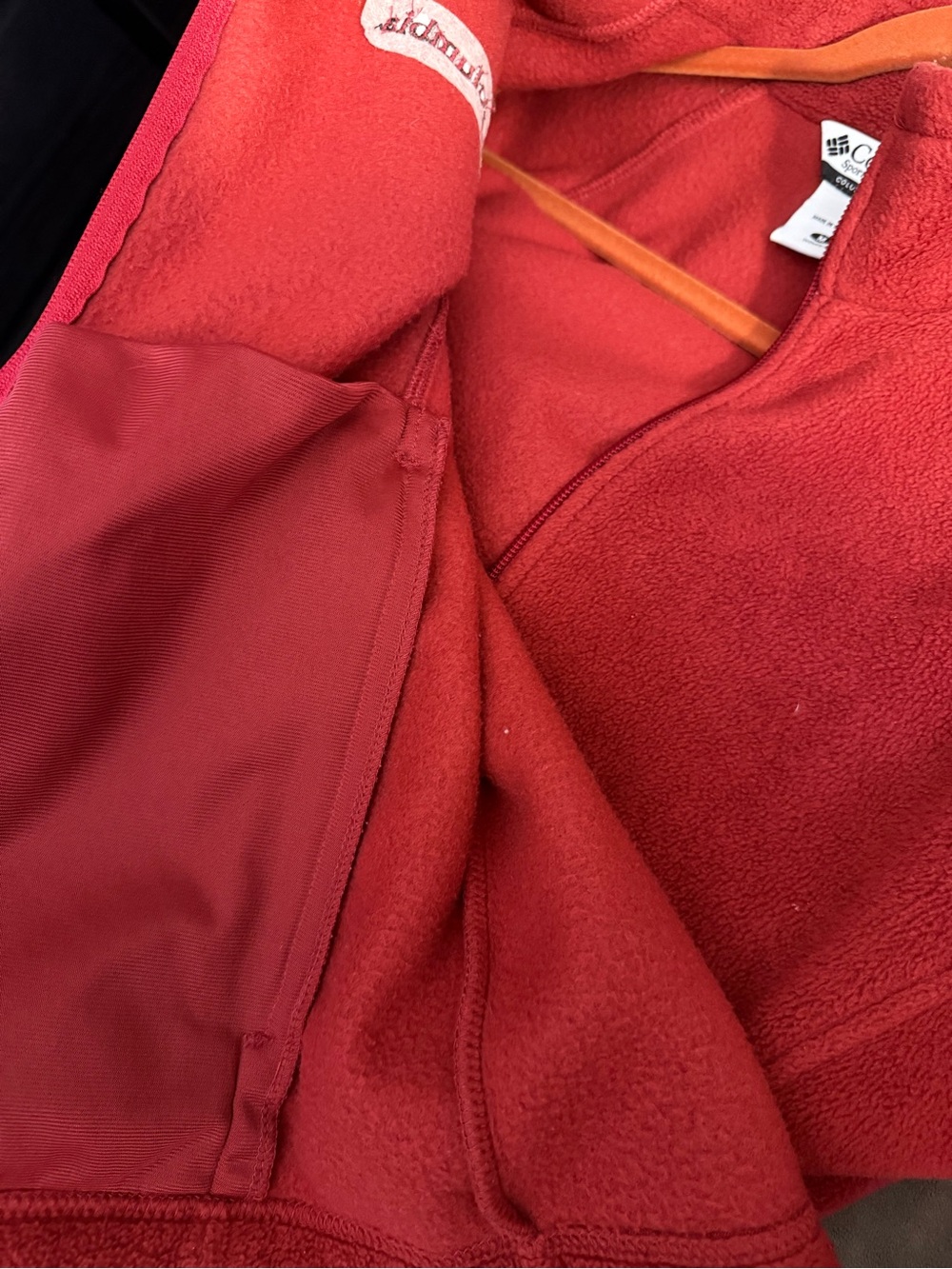 Columbia Full Zip Fleece Red Outdoor Casual Sz(M) - Picture 3 of 5